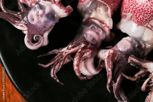 Fresh Whole Squid with Tentacles - Raw Seafood for Cooking and Culinary Preparation