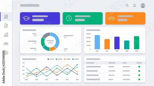 Modern analytics dashboard showcasing KPIs, charts, and performance metrics for business growth tracking.