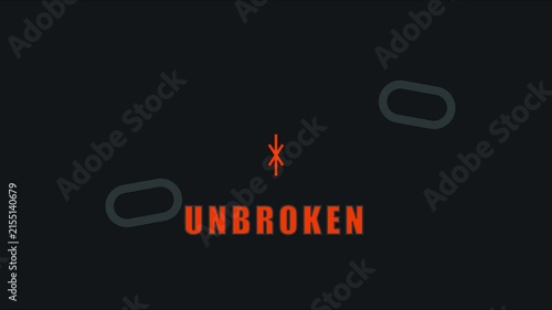 Minimalist unbroken text motion with floating geometric shapes on dark animation 4k background typography