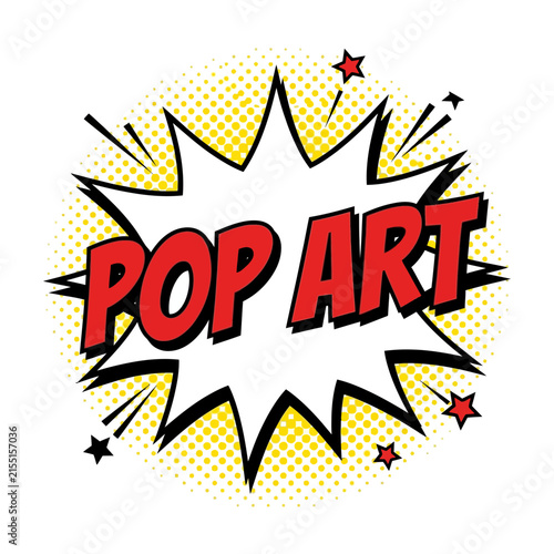Comic Book Style Pop Art Speech Bubble Illustration