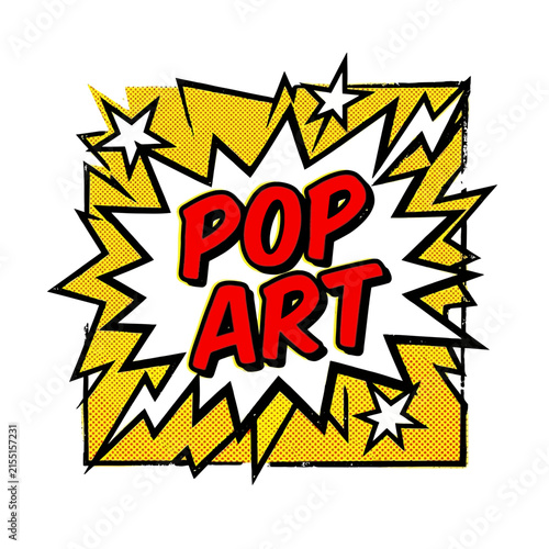 Comic Book Style Pop Art Speech Bubble Illustration