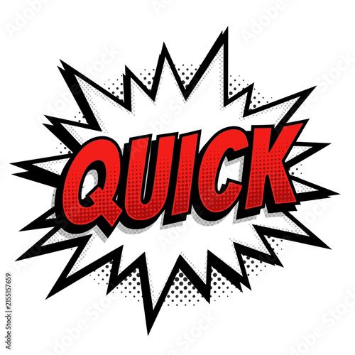 Comic Book Style Quick Sound Effect Speech Bubble