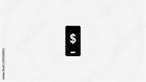 Minimalist black dollar sign symbol on textured light gray background with transparent PNG format minimalist textured background