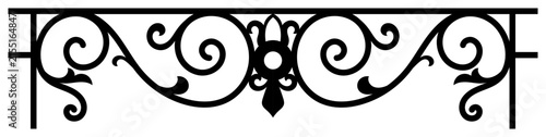 Wrought iron design, vintage scrollwork, vintage iron doors.
