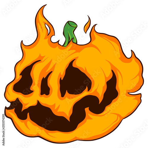 halloween pumpkin isolated illustration 