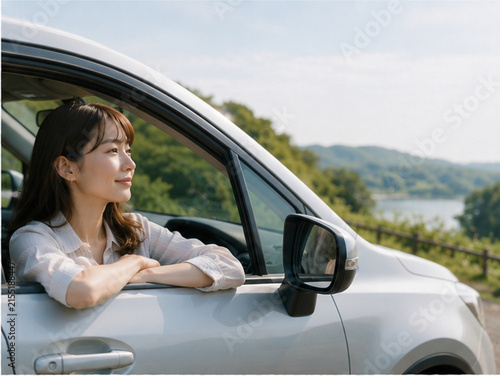 ドライブ,車,自動車,運転,ドライバー,カーライフ,旅行,観光,デート,家族旅行,休日,レジャー,お出かけ,ロードトリップ,高速道路,一般道,海岸線,山道,田舎道,都市,道路,サービスエリア,パーキングエリア,休憩,運転席,助手席,ハンドル,カーナビ,車内,景色,風景,青空,夕焼け,夜景,海,山,自然,カップル,家族,日本人男性,日本人女性,笑顔,リラックス,安全運転,レンタカー,SUV,キャンプ