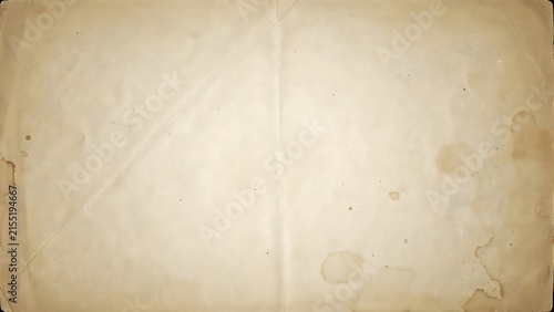 Old vintage paper texture background with stains and folds antique parchment paper with aged texture and weathered edges for design and scrapbooking