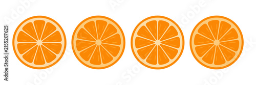 simple flat illustration of orange slice