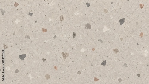 Terrazzo Texture Pattern: A close-up view of a terrazzo surface, showcasing a harmonious blend of light grey concrete with scattered chips of brown, white, and gray.