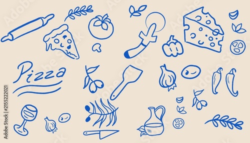 hand drawn seamless pattern food