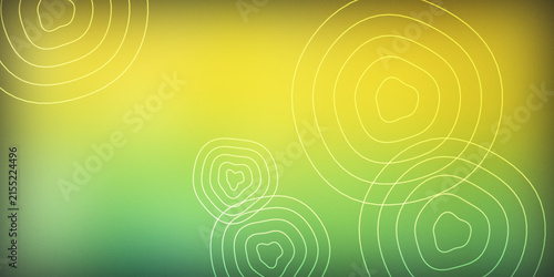 Abstract background with green and yellow gradient and concentric circles.