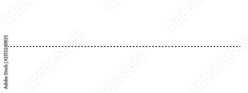 Obraz na płótnie Black dashed line horizontal border divider element on a simple flat design