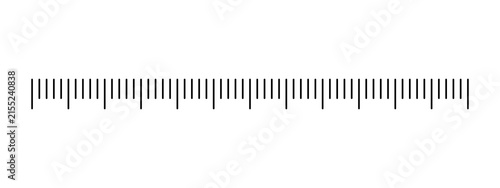 Black ruler scale with measurement marks for precise length and distance design