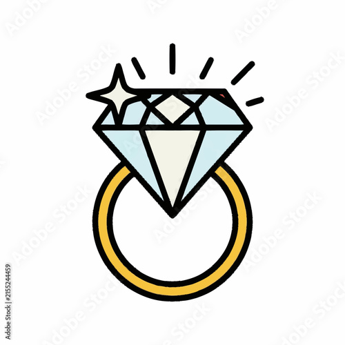 Sparkling Gemstone Ring Icon