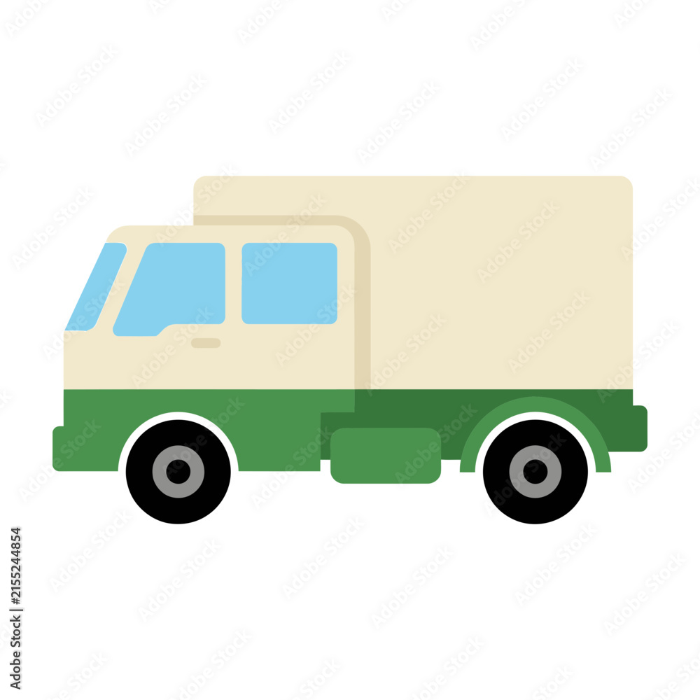 Fototapeta premium Delivery Truck Side View Icon for Logistics Services