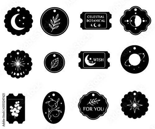 set of black and white icons