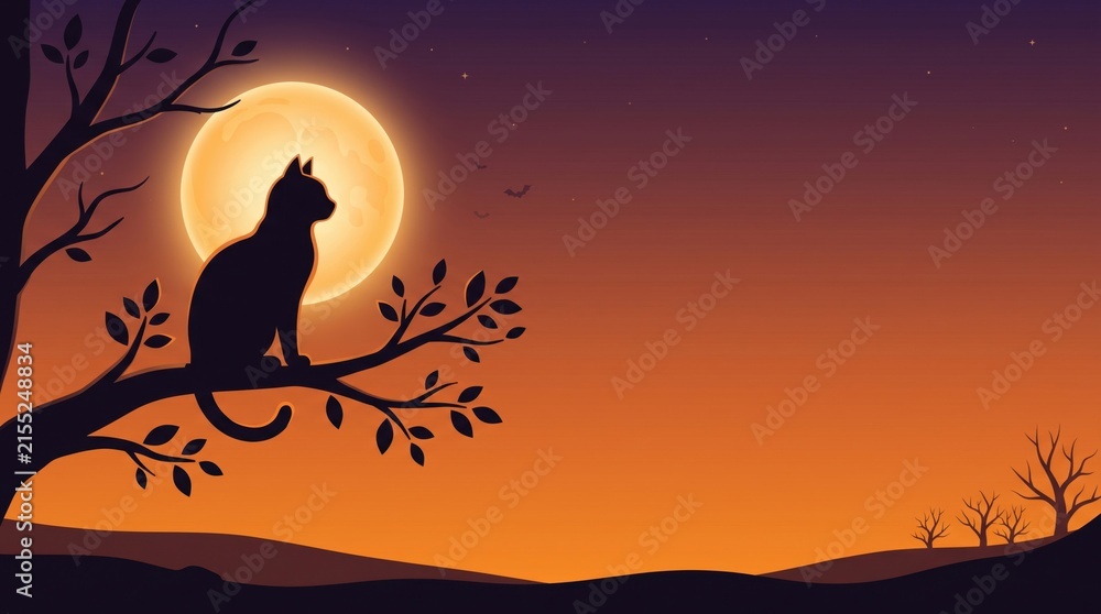 Fototapeta premium Whimsical cartoon spirits in a delightful halloween scene with colorful pumpkins and vibrant autumn foliage