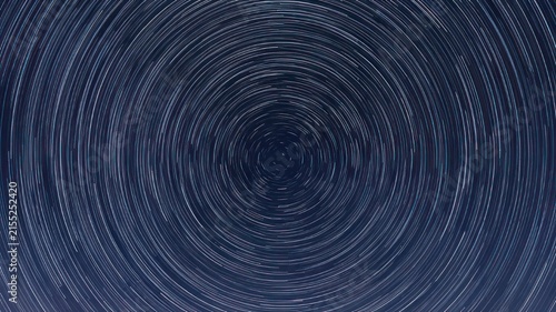 Circular Star Trails in Night Sky