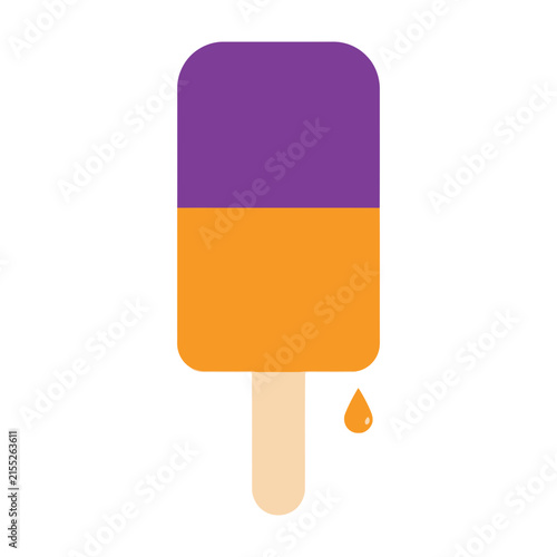 Colorful ice cream popsicle melting drop graphic