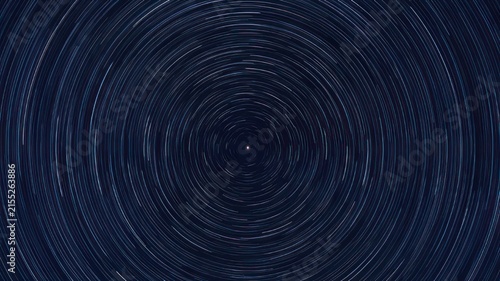 Long Exposure Star Trails in Night Sky