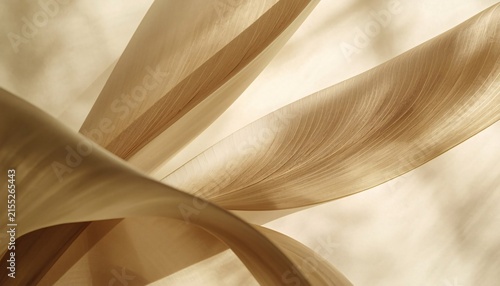 Soft Curved Leaf Surface Resembling Natural Silk Fabric for Luxury Botanical Background