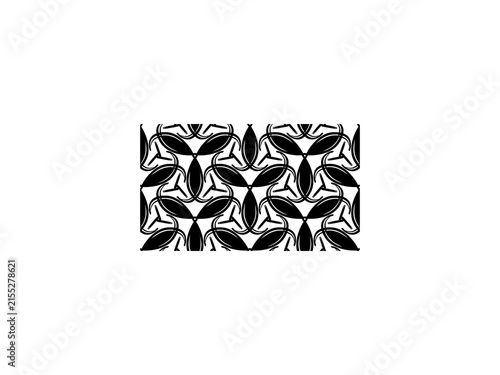 Seamless pattern geometry symmetry abstract floral design element background 