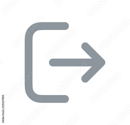 Quadro su tela exit logout arrow icon flat vector