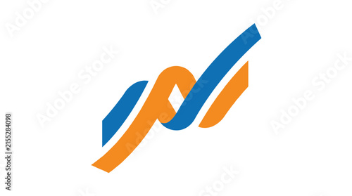 Abstract ascending wavy lines representing growth graph.