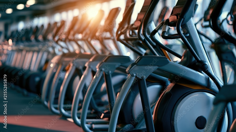 Fototapeta premium Fitness facilities provide exercise equipment, training programs, and wellness services designed to support physical health, strength, endurance, and personal fitness goals. 