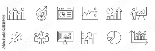 Fotografía Statistics icon set