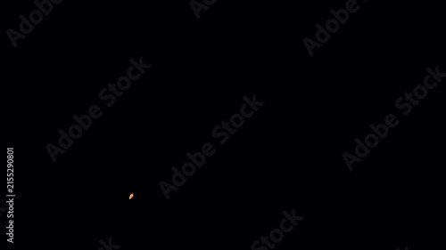Hand drawn sketch of fireworks celebration burst video frame isolated on transparent background alpha channel