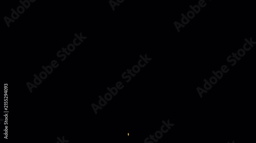 Hand drawn sketch of fireworks celebration burst video frame isolated on transparent background alpha channel