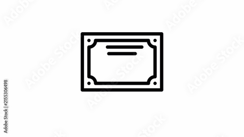 certification minimalist stroke animation