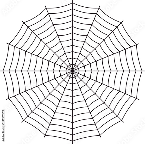 Geometric spider web illustration design
