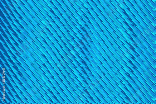 Fotografie Abstract background, with diagonal repeating, jagged blue lines, creating a shar