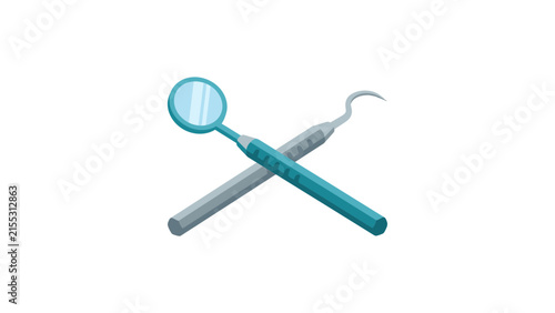 Dental Mirror And Explorer Tool Icon