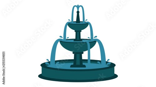 Tiered water fountain sculpture