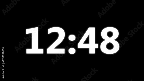 14 minute countdown timer animation. Countdown timer from 840 to 0 animation on white background.