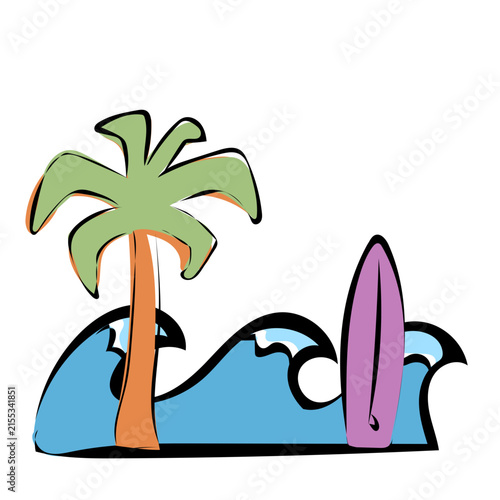 Wellen,Palme,Strand