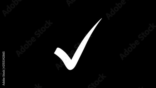 right check mark icon, tick mark or confirm icon animation. check mark sign, verify complete sign, approved, select tick, success , Motion graphics of approved icon