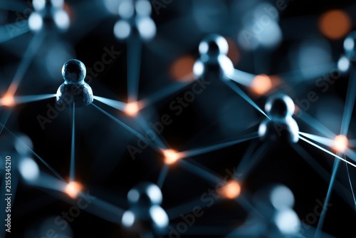 Access management and user roles network illustration