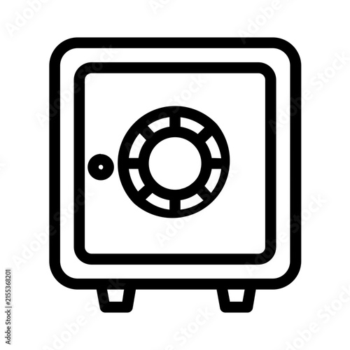 safe box outline icon for graphic designer or web builder svg format