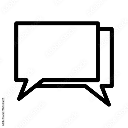 chat balloon outline icon for graphic designer or web builder svg format