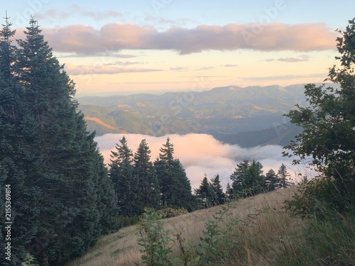 Canvas Print sunrise in the mountains