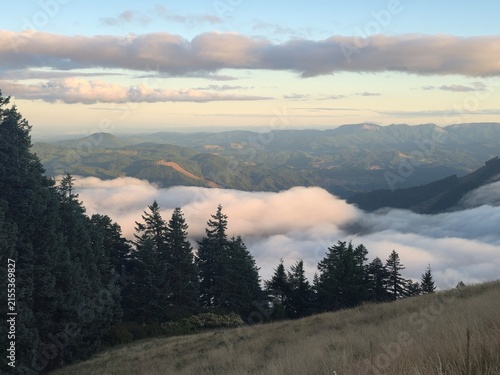 Photography sunrise in the mountains