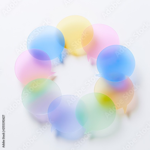 Soft Pastel Colored Balloons Arranged in a Circle.