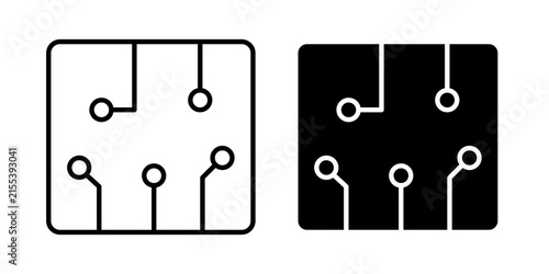 Circuit board icon vector logo pack