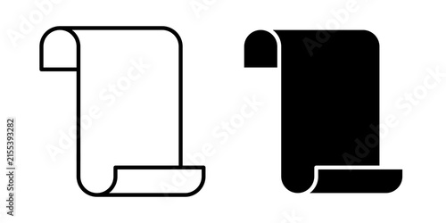 Scroll icon vector logo pack