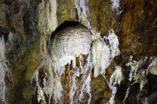 Foto Stalactites hang from the ceiling of the Algar do Carvao lava cave on Terceira I