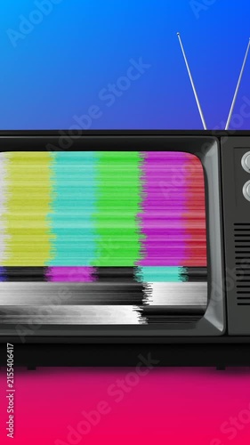 Old television with static 4k